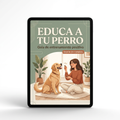 Mockup de la portada del ebook Educa a tu perro: guía de entrenamiento positivo sobre fondo blanco